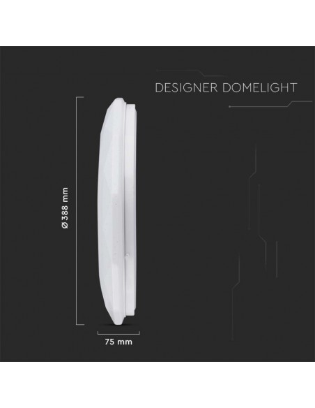 2114931-Plafoniera LED Rotonda  con Telecomando Cambia Colore  in  a Diamante d mm h mm Dimmerabile-3