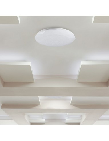 2114931-Plafoniera LED Rotonda  con Telecomando Cambia Colore  in  a Diamante d mm h mm Dimmerabile-4