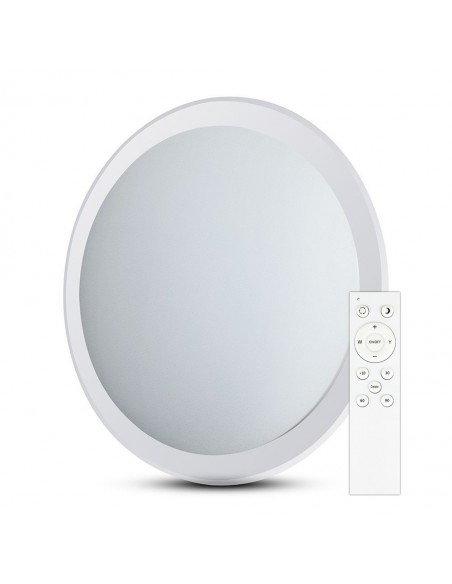 2114951-Plafoniera LED Rotonda  con Telecomando Cambia Colore  in  Effetto Stellato d mm h mm Dimmerabile-1