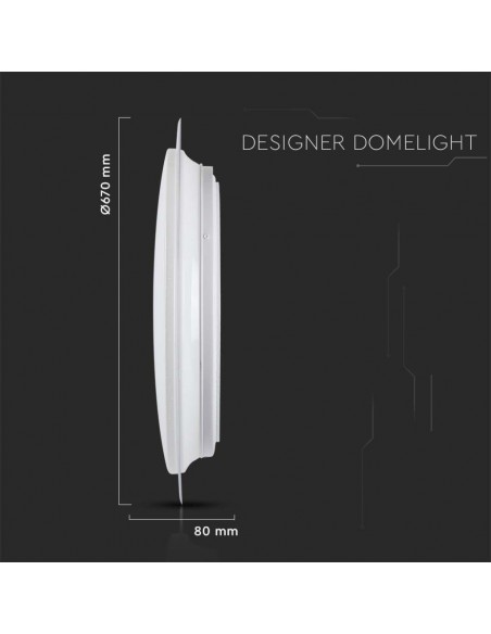 2114951-Plafoniera LED Rotonda  con Telecomando Cambia Colore  in  Effetto Stellato d mm h mm Dimmerabile-3