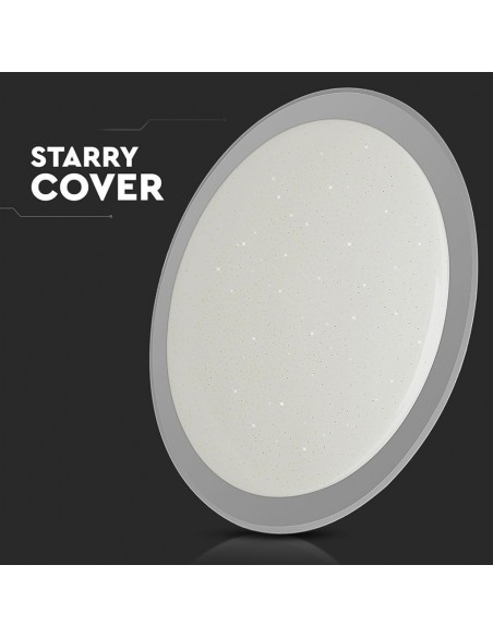 2114951-Plafoniera LED Rotonda  con Telecomando Cambia Colore  in  Effetto Stellato d mm h mm Dimmerabile-7