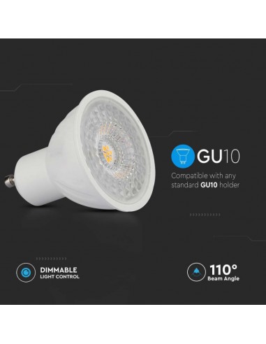 Faretto LED Chip Samsung GU10 6W 110°...