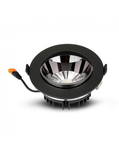 2120056-Faretto LED Chip Samsung da Incasso Rotondo LED COB  Riflettore Orientabile Colore Nero -1