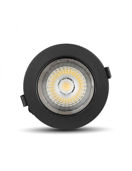 Faretto LED Chip Samsung da Incasso Rotondo LED COB 20W Riflettore Orientabile Nero 6400K