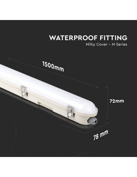 2120215-Plafoniera LED Chip Samsung Impermeabile  LM/W M-Series mm Copertura Satinata  -2