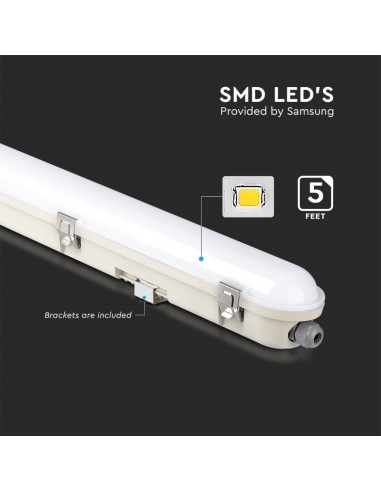 2120215-Plafoniera LED Chip Samsung Impermeabile  LM/W M-Series mm Copertura Satinata  -6