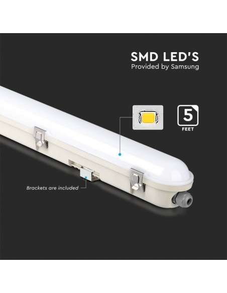 2120215-Plafoniera LED Chip Samsung Impermeabile  LM/W M-Series mm Copertura Satinata  -6
