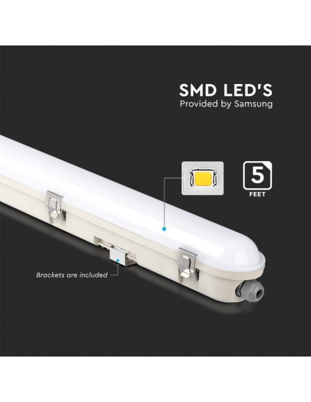 2120220-Plafoniera LED Chip Samsung Impermeabile  LM/W M-Series mm con Kit di Emergenza e  -6