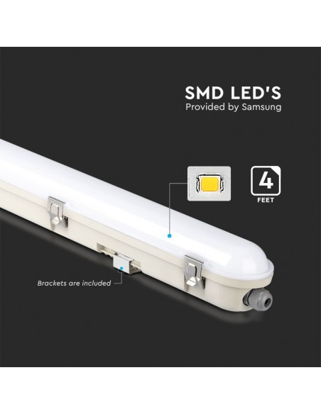 2120222-Plafoniera LED Chip Samsung Impermeabile  LM/W M-Series mm con Batteria di Emergenza Copertura Satinata -6