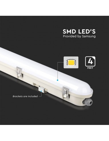 2120223-Plafoniera LED Chip Samsung Impermeabile  LM/W M-Series mm con Batteria di Emergenza Copertura Satinata -6