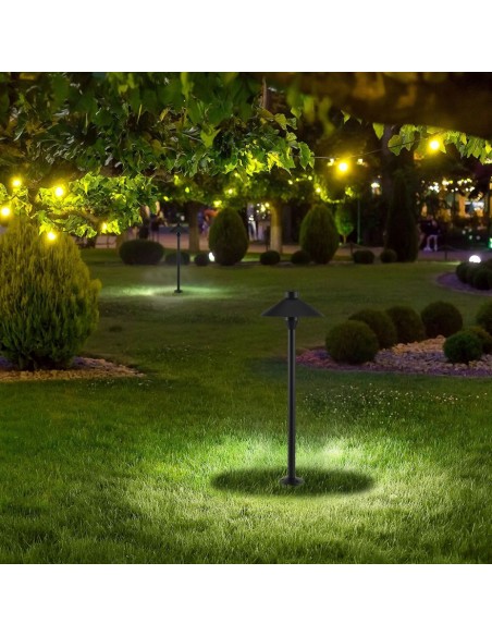 2120316-Piantana LED da Giardino  Chip Samsung con Picchetto Installazione in Colore Nero  -4