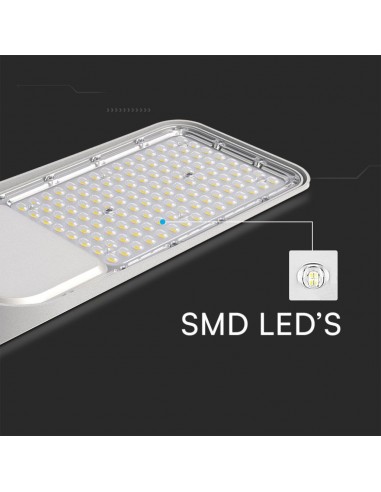 2120434-Armatura Stradale LED Chip Samsung  LM/W con Sensore Luce Colore Grigio  -6