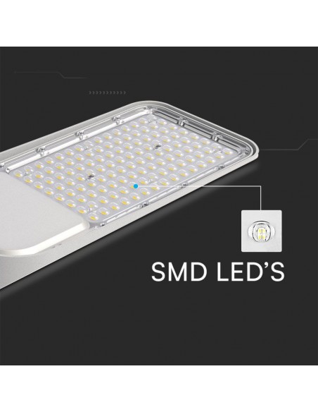 2120434-Armatura Stradale LED Chip Samsung  LM/W con Sensore Luce Colore Grigio  -6