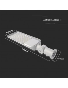 2120436-Armatura Stradale LED Chip Samsung  LM/W con Sensore Luce Colore Grigio  -1 2
