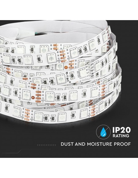 Strip LED SMD5050 7W/m 5m 60 LED/m RGB 12V IP20 10mm