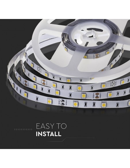 Strip LED SMD5050 6W/m 5m 30 LED/m 12V 3000K IP20 10mm