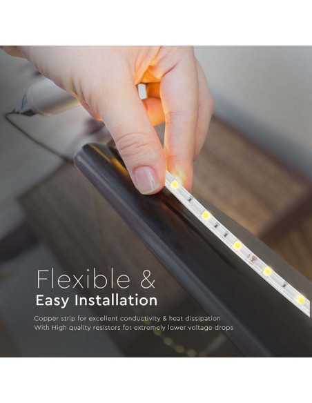 Strip LED SMD5050 6W/m 5m 30 LED/m 12V 3000K IP65 10mm