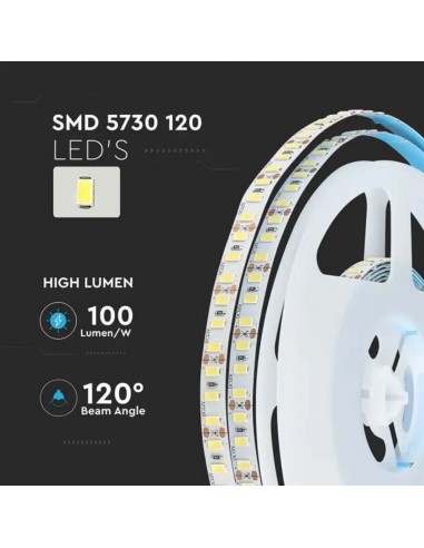 212163-Strip LED SMD /m m  LED/m Lm/m V  IP CRI -6
