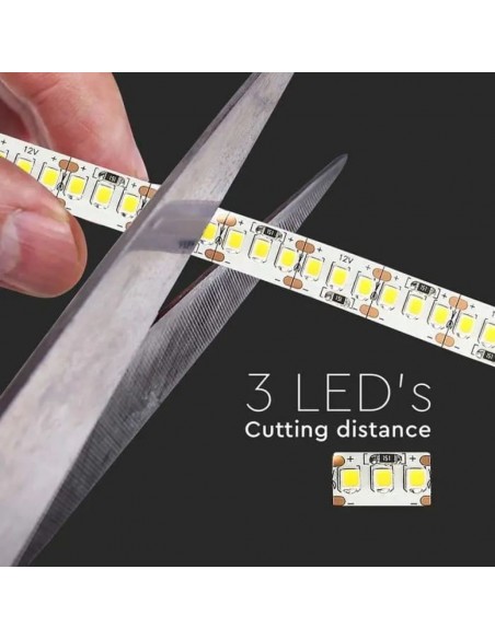 Strip LED SMD2835 17W/m 5m 204 LED/m 12V 6500K IP20 10mm
