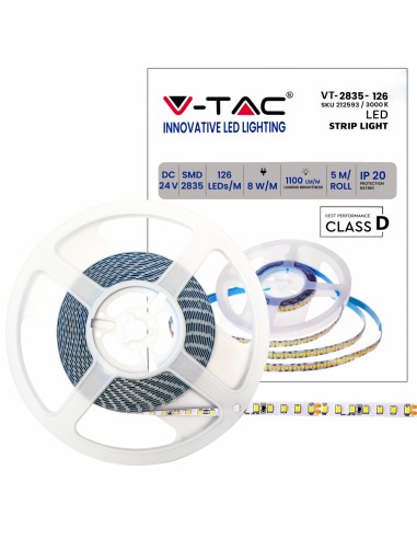 212593-Strip LED SMD /m m  LED/m LM/W V  IP mm-1