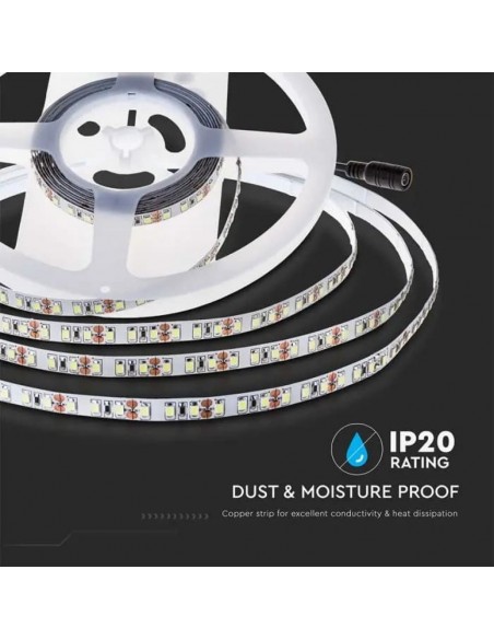Strip LED SMD2835 8W/m 10m 120 LED/m 4000K 24V IP20 8mm