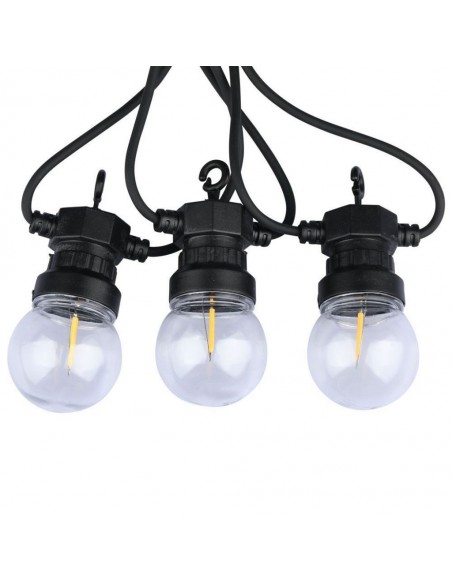 212728-Catenaria m con  Lampadine mini Globo a Filamento LED  Colore Nero con Trasformatore -1