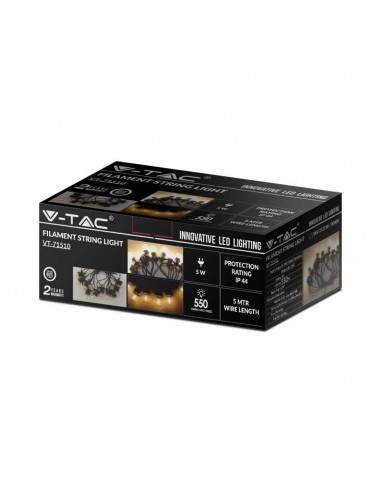 212728-Catenaria m con  Lampadine mini Globo a Filamento LED  Colore Nero con Trasformatore -2