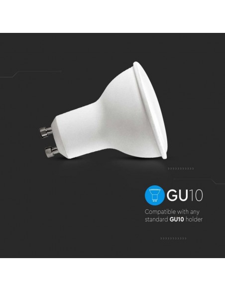Faretto LED GU10 4,5W 100° Copertura Satinata 6500K (Box 6 Pezzi)