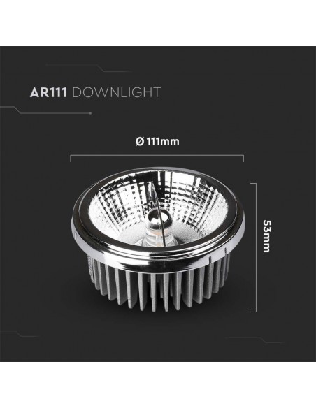 212792-Faretto LED AR  con Riflettori Intercambiabili - Colore Argento -3