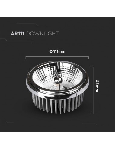 212794-Faretto LED AR  con Riflettori Intercambiabili - Colore Argento -3