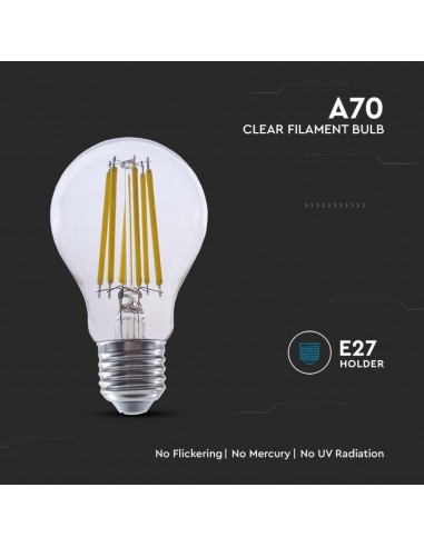 212802-Lampadina LED E  LM/W A Filamento -6