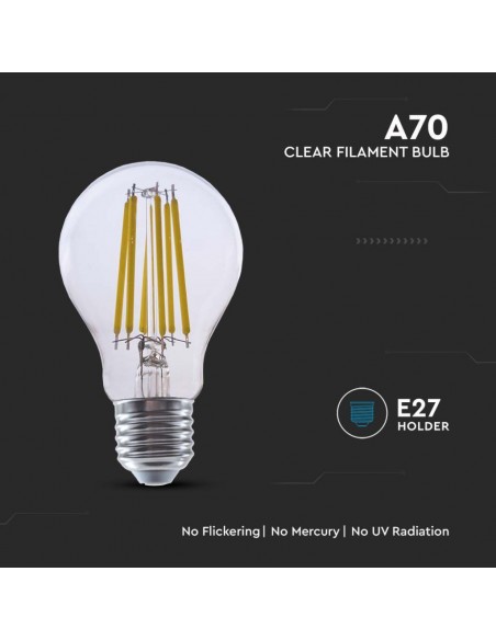 212802-Lampadina LED E  LM/W A Filamento -6