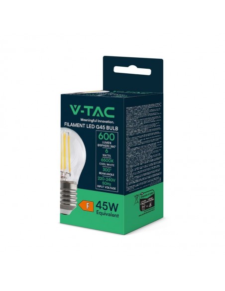 212844-Lampadina LED E  LM/W G Filamento -2