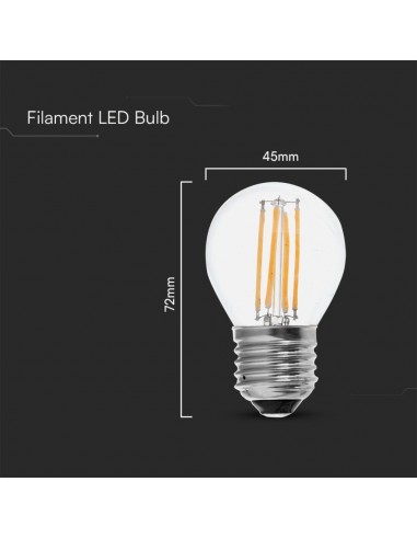 212844-Lampadina LED E  LM/W G Filamento -3