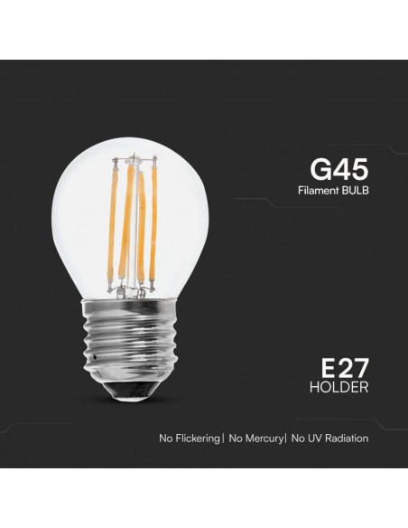212844-Lampadina LED E  LM/W G Filamento -5