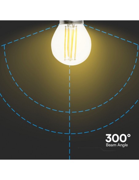 212844-Lampadina LED E  LM/W G Filamento -6