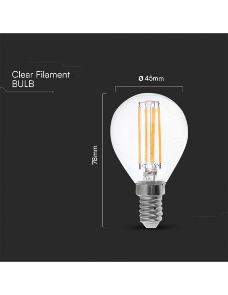 212847-Lampadina LED E  LM/W P Filamento -3