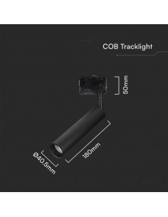 21353-Faretto LED da Binario Chip Samsung  Colore Nero -1 2