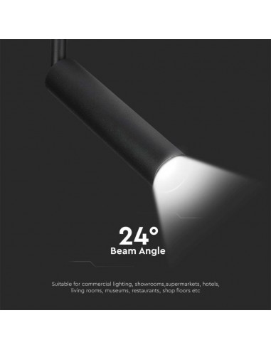 21353-Faretto LED da Binario Chip Samsung  Colore Nero -7