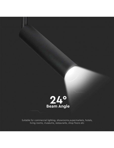 21353-Faretto LED da Binario Chip Samsung  Colore Nero -7