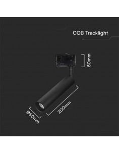 21359-Faretto LED da Binario Chip Samsung  Colore Nero -1 2