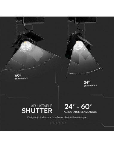 21371-Faretto LED da Binario Chip Samsung  Colore Nero -7