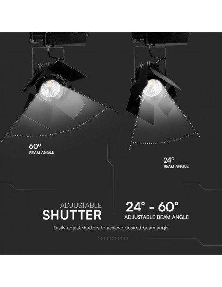 21371-Faretto LED da Binario Chip Samsung  Colore Nero -7