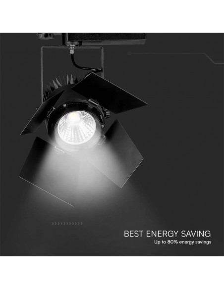 Faretto LED da Binario Chip Samsung 33W Nero 3000K