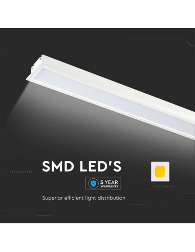 21381-Plafoniera LED Chip Samsung a Incasso  Lineare Colore Bianco cm -7