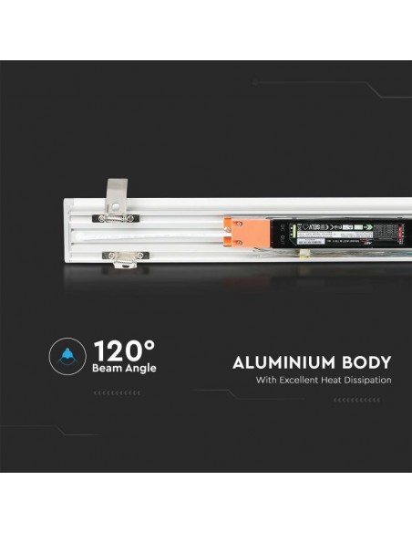 Plafoniera LED Chip Samsung a Incasso 40W Lineare Bianco 120cm 4000K