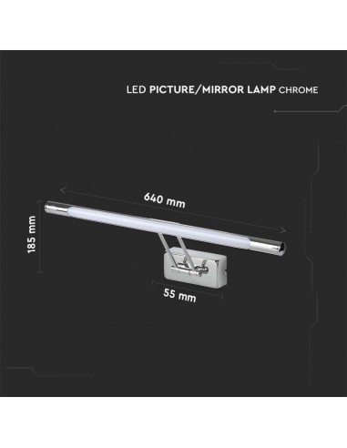 213895-Lampada LED da Specchio da  cm Finiture Cromate -4