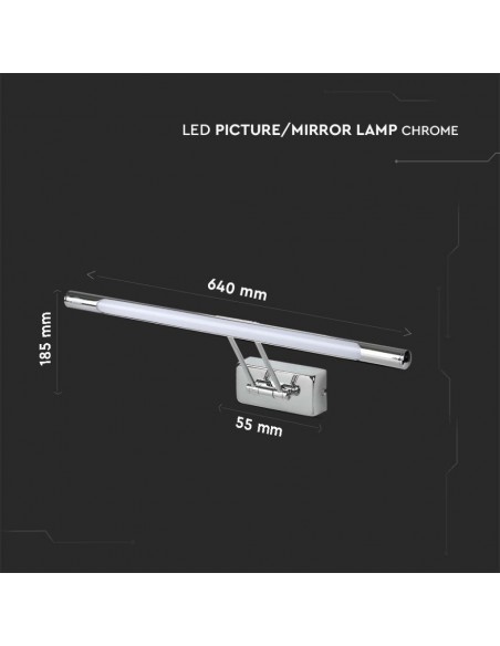 213895-Lampada LED da Specchio da  cm Finiture Cromate -4