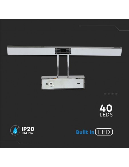 Lampada LED da Specchio 8W 45cm Cromato 4000K