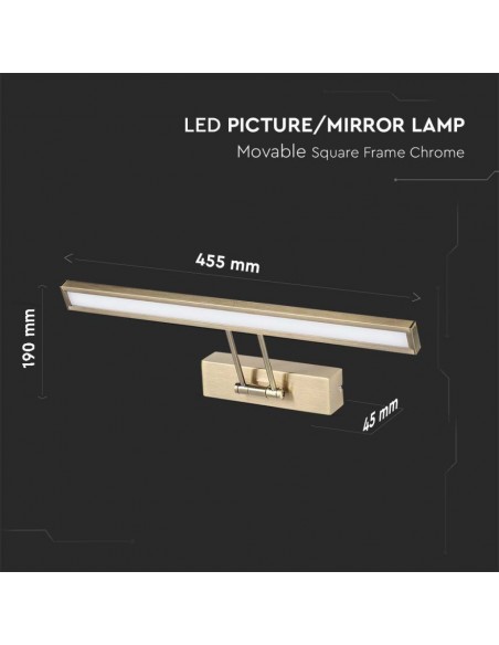 213901-Lampada LED da Specchio  Colore Oro -3